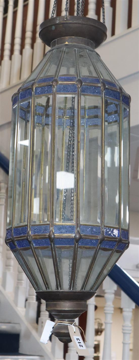 Two Moroccan lanterns, leaded glass